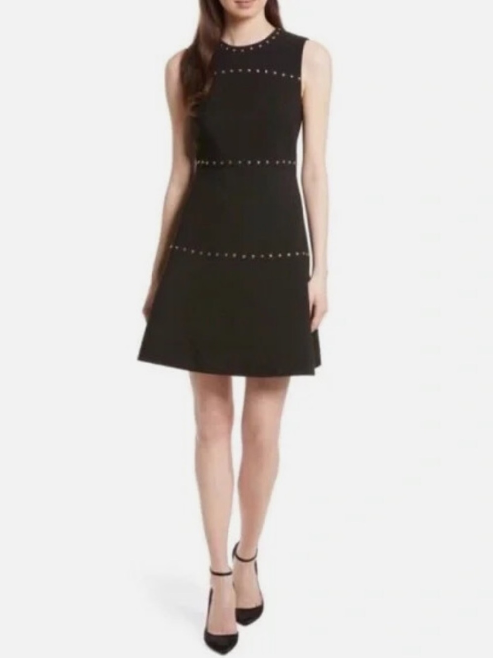Kate Spade New York Crepe Studded Fit & Flare Mini Size: 12 Length: 38โ